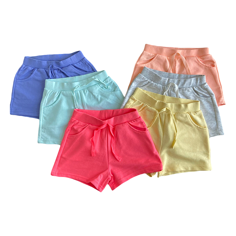 Solid na kulay ng mga bata cotton bata batang babae shorts