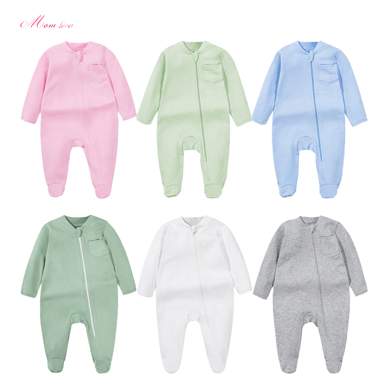 Ang bagong panganak na niniting na long-sleeved bodysuit jumpsuit
